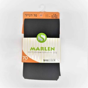 גרביון ילדות 70 דנייר אטום מרלן - אפור, 5-7