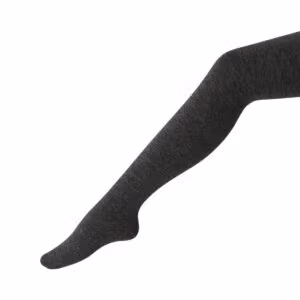 גרביון נשים טרמו חלק 150 דנייר - אפור-מלנז, L-XL