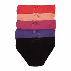 תחתון נשים בקיני 5 בקופסה צבעוני חלק