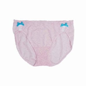 תחתון סנטוני נשים כותנה ביקיני ללא תפר פפיון - ורוד-מלנז-2, L-XL