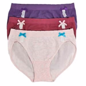 תחתון סנטוני נשים כותנה ביקיני ללא תפר פפיון - בורדו, S