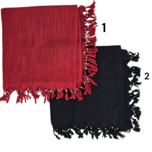 מטפחות ראש מרובעות כותנה עבה פרנזים #2422