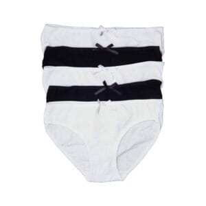 תחתון נשים בקיני 5 בקופסה שחור לבן - S