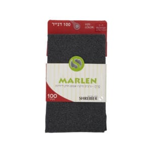 גרביון 100 דנייר מרלן לילדות - 9-11, אפור-מלנז