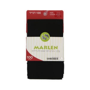 גרביון 100 דנייר מרלן לילדות - 15-17, שחור