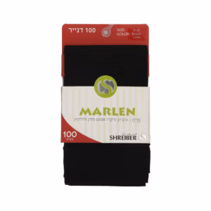 גרביון 100 דנייר מרלן לילדות - 9-11, שחור