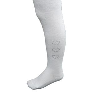 גרביון בייבי כותנה מדוגם אבנים - 0-6, לבן