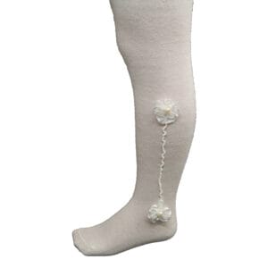 גרביון בייבי כותנה עם פרחים - 18-24, 506פרחים-קרם