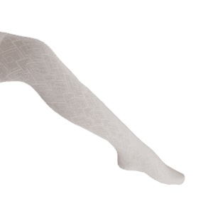 גרביון מיקרופיברה ילדות מדוגם קרם - 15-17