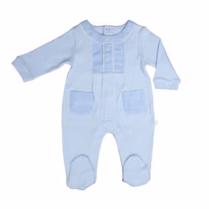 אוברול BABY אינטרלוק מעבר/קיץ תכלת - 0-3