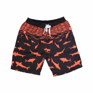 בגד ים ילד קצר כרישים כתום - 14