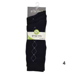גרבי גבר שלישיה מדוגם כותנה