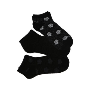 גרביים קצרות לנשים פרחים כהה - פחים-כהה