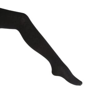 גרביון מיקרופיברה לילדות מדוגם שחור/ קרם - 11-13, שחור