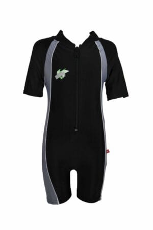 בגד ים אוברול לילדים - 2, אפור