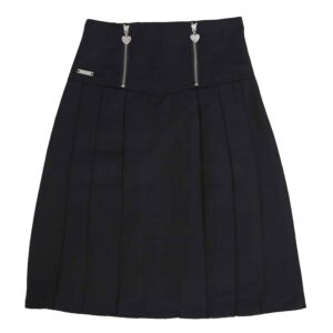 חצאית תלבושת לבית ספר רוכסנים לבבות - 16