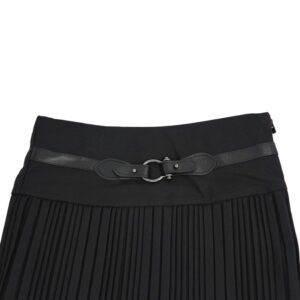 חצאית תלבושת לבית ספר פליסה חגורה עור - 6