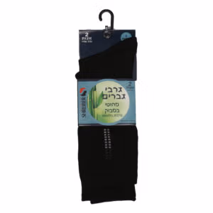גרבי גבר במבוק מדוגם מרובעים