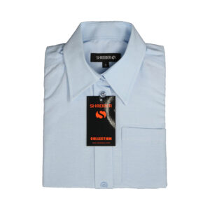 חולצת תלבושת לבית ספר תכלת חלק - 8