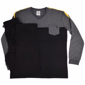 פיג'מה גבר שרוול ארוך קיץ - S