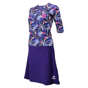 בגד ים נשים צנוע 2 חלקים ערבה סגולה - 40