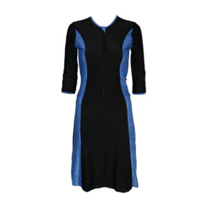 בגד ים לילדות צנוע טוניקה שתי פסים כחולים - 14