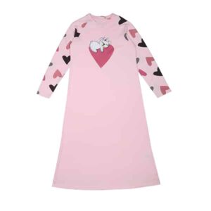 כותנת לילה לילדות מעבר/קיץ כותנה אינטרלוק - 6