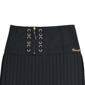 חצאית תלבושת לבית ספר פליסה עם לולאות זהב - 6