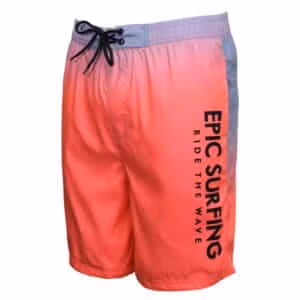 בגד ים גבר קצר כתום אפור