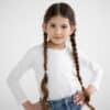 ⁦חולצת בסיס לילדות שרוול ארוך⁩ – תמונה ⁦2⁩