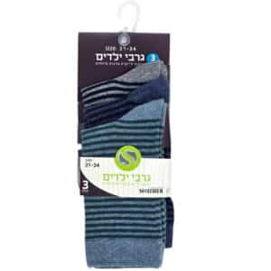 גרבי ילדים שלשיות צבעוני
