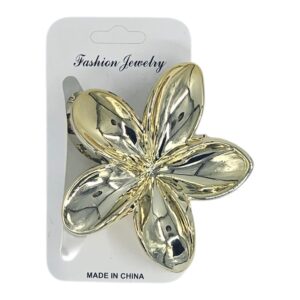 קליפס פרח גדול 7 ס'מ צבעוני אולטרה - זהב-אולטרה