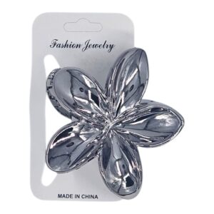 קליפס פרח גדול 7 ס'מ צבעוני אולטרה - אפור-אולטרה