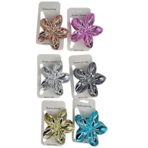 קליפס פרח גדול 7 ס'מ צבעוני אולטרה