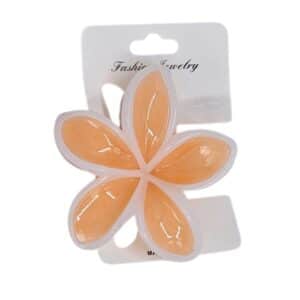 קליפס פרח גדול 7 ס'מ במגוון צבעים - אפרסק