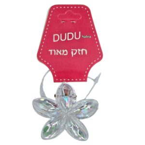 קליפס פרח 5 ס'מ שקוף/קרם - שקוף