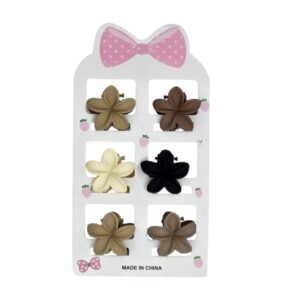 מארז 6 יחידות קליפס פרח קטן צבעוני