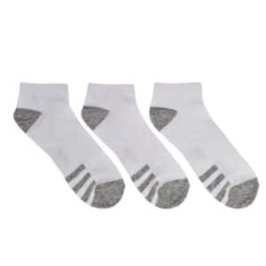 גרביים קצרות לנשים לבן עקב אפור