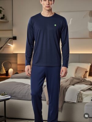 פיג’מה גבר  שרוול ארוך טריקו