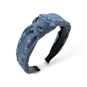 קשת שיער ג'ינס - תכלת-גינס