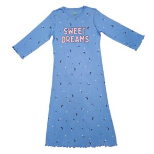 כותונת לילה / פיג'מה לקיץ לנשים תכלת - L