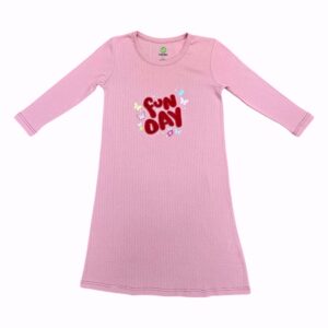 כותנת לילה לילדות קיץ ורוד עתיק - 6