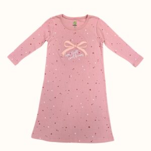 כותנת לילה לילדות קיץ פפיון ורוד עתיק - 8