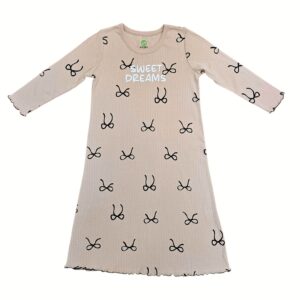 כותנת לילה לילדות קיץ פפיונים בז - 10