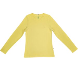 חולצת טישרט כותנה נערות/ נשים צהוב בננה - S