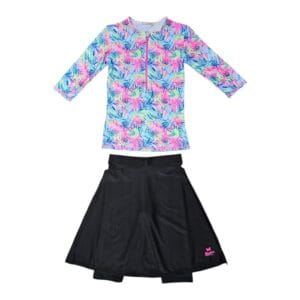 בגד ים לילדות צנוע 2 חלקים - 12