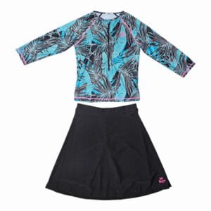 בגד ים נשים צנוע 2 חלקים עם הדפס עלים 2026 - 52