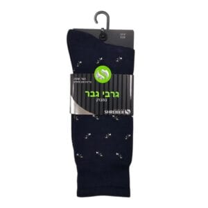גרבי גבר במבוק פרימיום 200 מחטים זיגזג כחול